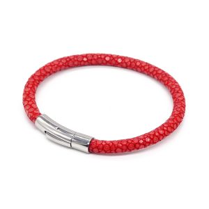 bracelet jonc galuchat rouge mdg 2