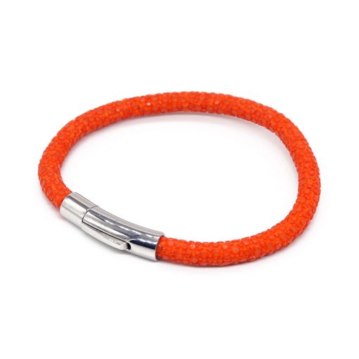 bracelet jonc galuchat tangerine mdg 2