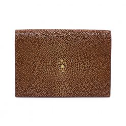 porte carte galuchat chocolat aknas han003 0
