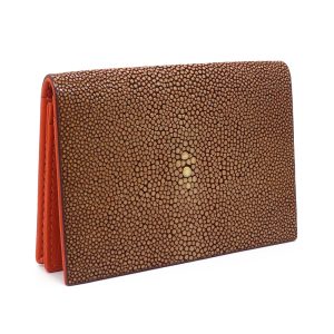 porte carte galuchat chocolat aknas han003 1