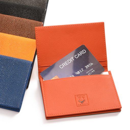 porte carte galuchat chocolat aknas han003 2