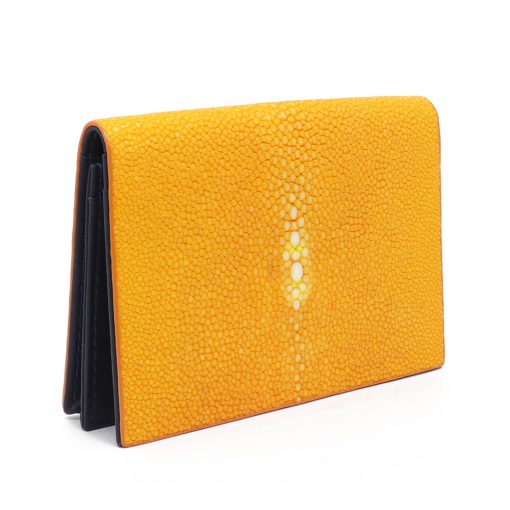 porte carte galuchat couleur safran aknas 2