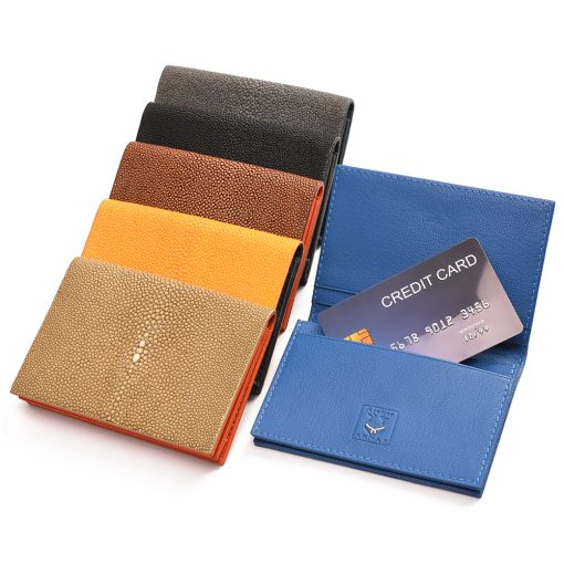 porte carte galuchat couleur saphir aknas 3