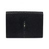 porte carte galuchat noir aknas han003 0