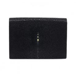 porte carte galuchat noir aknas han003 0