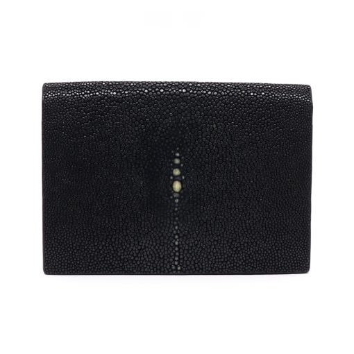 porte carte galuchat noir aknas han003 0