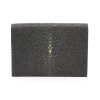 porte carte galuchat steel aknas han003 0