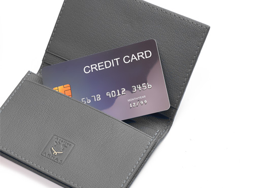 Porte cartes format compact en galuchat couleur steel 5 porte carte galuchat steel aknas han003 4