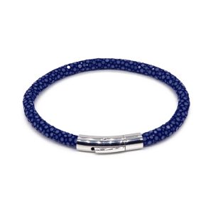 bracelet jonc galuchat navy mdg 1