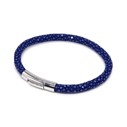 5 mm beaded jonc bracelet in stingray navy color