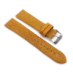 bracelet montre galuchat safran a