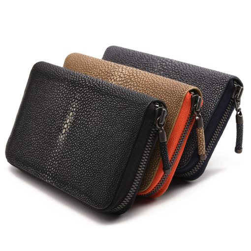 mini pochette zip en galuchat 3