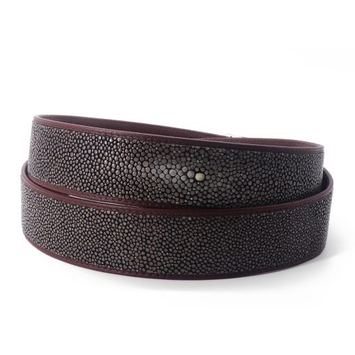 ceinture galuchat poli auto marron mdg 2