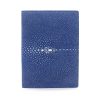 Porte passeport galuchat bleu saphir mdg 1