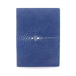 Porte passeport galuchat bleu saphir mdg 1