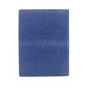 Porte passeport galuchat bleu saphir mdg 3