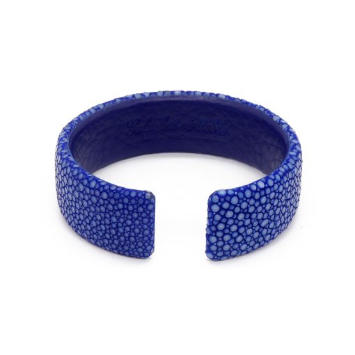 manchette 20mm galuchat couleur bleu royal 2