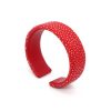 manchette 20mm galuchat couleur rosso