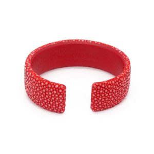 manchette 20mm galuchat couleur rosso 2