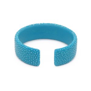 manchette 20mm galuchat couleur turquoise 2