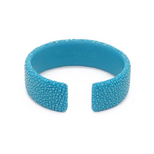 manchette 20mm galuchat couleur turquoise 2