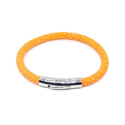 bracelet jonc galuchat orange mdg 1