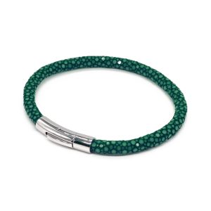 bracelet jonc galuchat vert imperial mdg 2