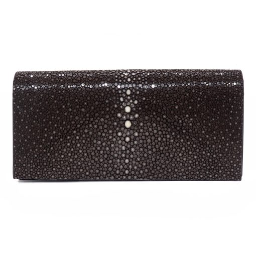 portefeuille long mdg galuchat chocolat 1