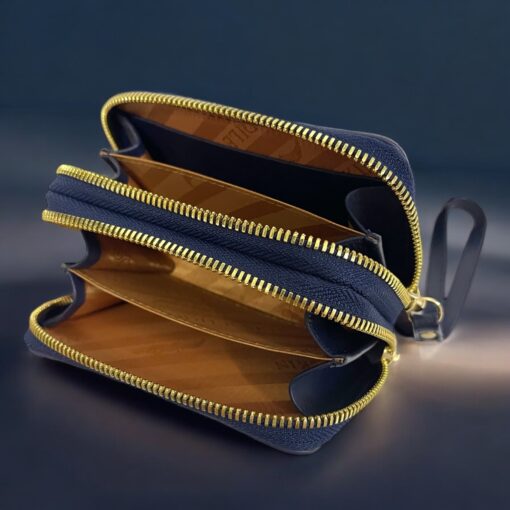Mini Sac Crocodile avec Fermeture Éclair Double et 1Poignée