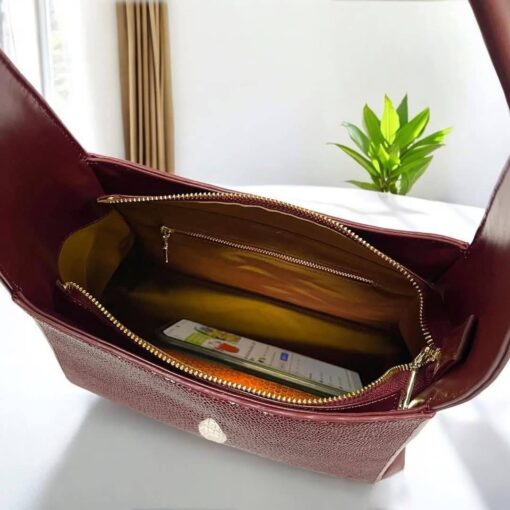 Sac Hobo Taille Grande en Cuir de Vache et Stingray 3